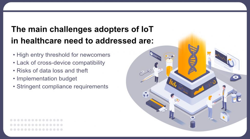 Summary of challenges of IoT in healthcare